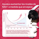 NAD+ Selerb Femenino: Activador de Energía y Rejuvenecimiento con Colágeno, Ácido Hialurónico y Energía 9-en-1. IMPORTADO DE U.S.A