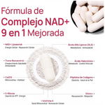 NAD+ Selerb Femenino: Activador de Energía y Rejuvenecimiento con Colágeno, Ácido Hialurónico y Energía 9-en-1. IMPORTADO DE U.S.A