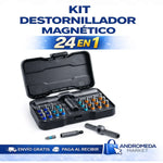 Destornillador Magnético 24 en 1 – Atornilla Fácil Incluso en Espacios Difíciles